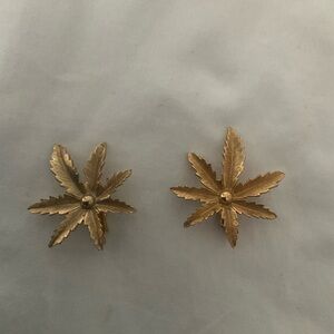 Sarah Coventry Gold Leaf Earrings